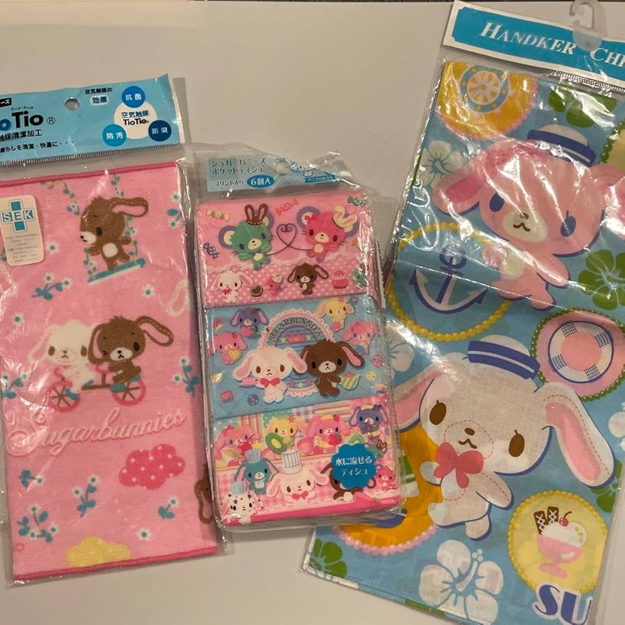 激レア♡シュガーバニーズ　タオルハンカチ４種セット　☆未使用品☆ 激レア♡シュガーバニーズ タオルハンカチ4種セット ☆未使用品